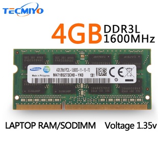 全新筆電記憶體 三星 4GB DDR3L 1600MHz PC3L-12800S 雙面 16顆粒 低電壓 B023