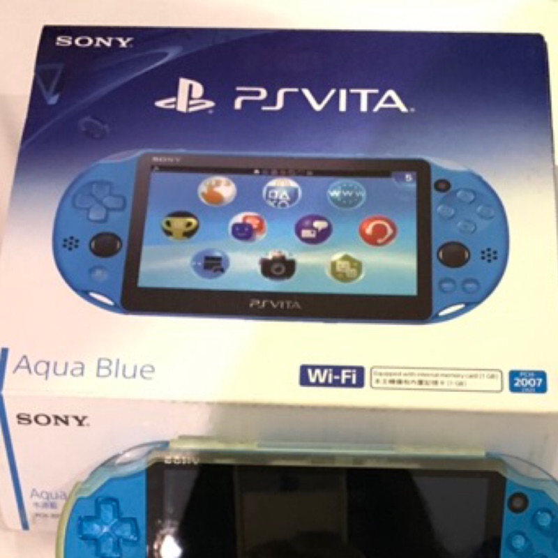 PSV VITA 二手遊戲主機 水藍色附16G記憶卡