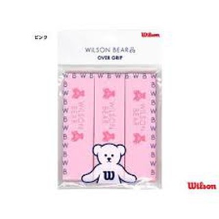 (現貨)日本代購 WILSON 軟網球拍握把布 WRZ4020 粉色小熊 手膠 3入 JP版 日本境內版