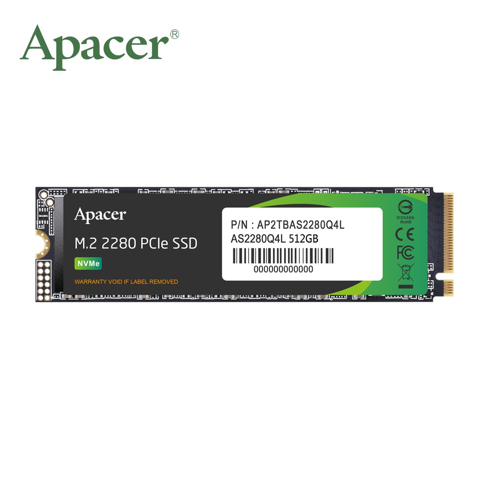 Apacer宇瞻AS2280Q4L 512GB 1TB 2TB M.2 PCIe 4.0 SSD固態硬碟 現貨 蝦皮直送