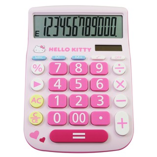 【HELLO KITTY】12位元大數字計算機 KT-900∥仰角設計∥大型螢幕∥