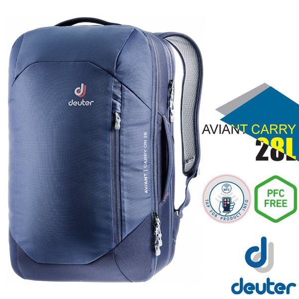 【Deuter】多功能電腦背包 28L AVIANT CARRY ON 15吋筆電 隨身登機包_藍_3510020
