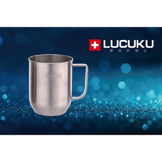 LUCUKU_TITANIUM 純鈦炊具精品 -鈦鑽馬克杯 500ml(TI-030) _免運費