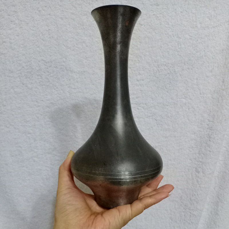 早期大馬錫器 TUMASEK PEWTER 錫製花瓶（23公分）早期收藏品