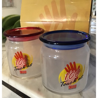 【蘇打玻璃】全新未使用清澈蘇打玻璃罐蓋 2入一對 食品等級安全無毒 茶葉糖果餅乾罐 色彩亮麗 花茶茶葉咖啡豆果乾