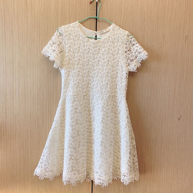 Zara 白色蕾絲洋裝13/14 | 蝦皮購物
