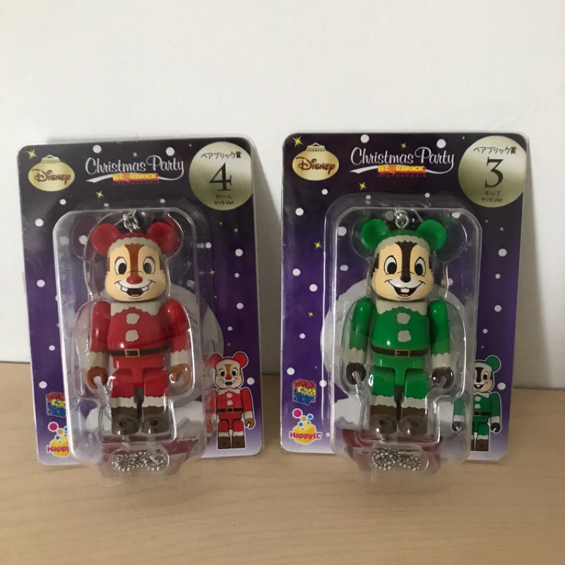 絕版💜日本Disney 迪士尼 奇奇蒂蒂 聖誕節 庫柏力克熊 be rbrick 公仔