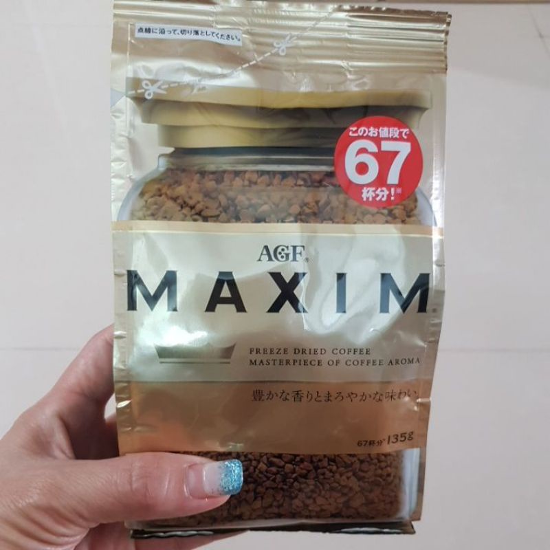 日本AGF MAXIM 箴言金咖啡即溶咖啡/135g補充包裝