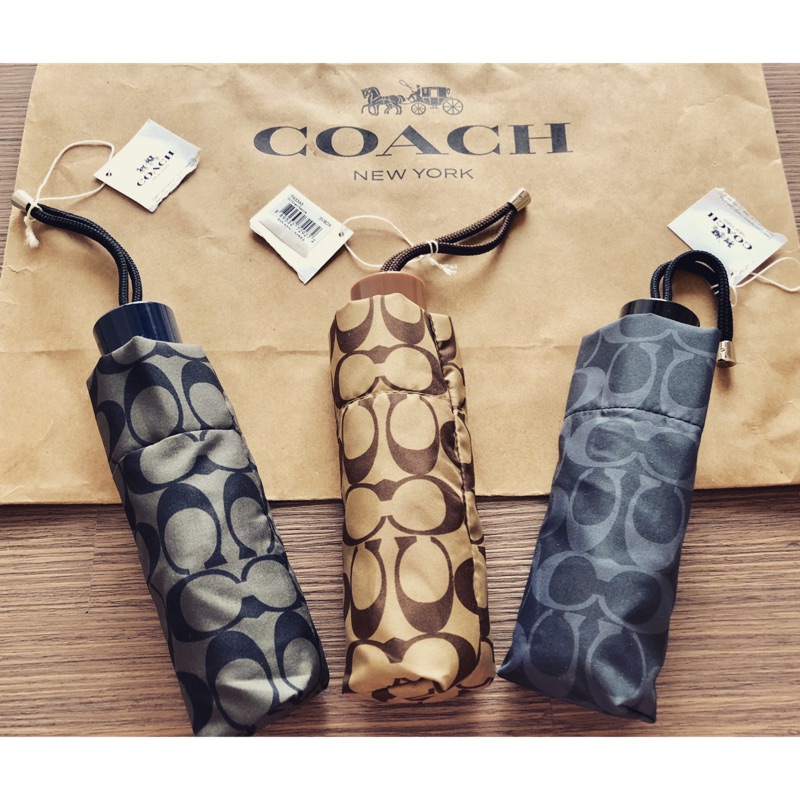 MiF Store💫 100%正品 美國COACH折疊傘 三色 雨傘 遮陽傘