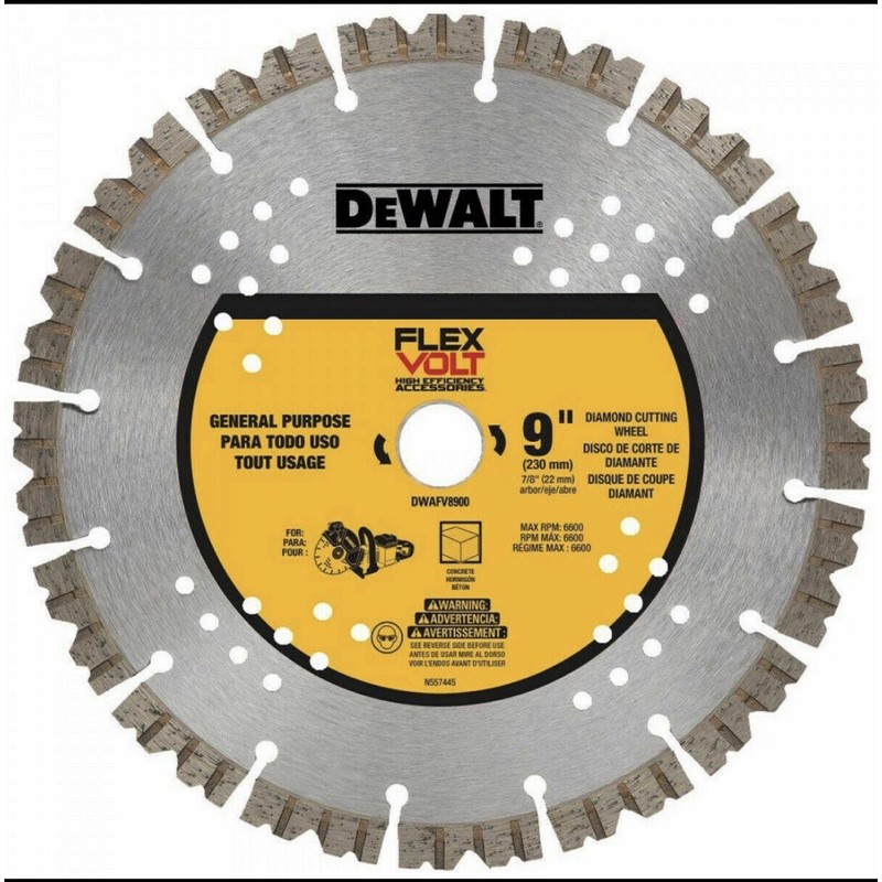 含稅 DWAFV8900 9英寸Flexvolt金剛石切割片鑽石切片 DEWALT 得偉