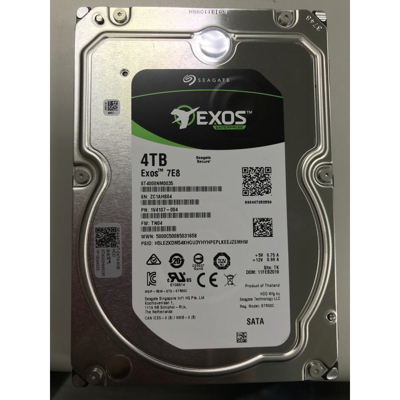 SEAGATE EXOS SATA 4T 4TB 3.5吋 7200RPM 硬碟