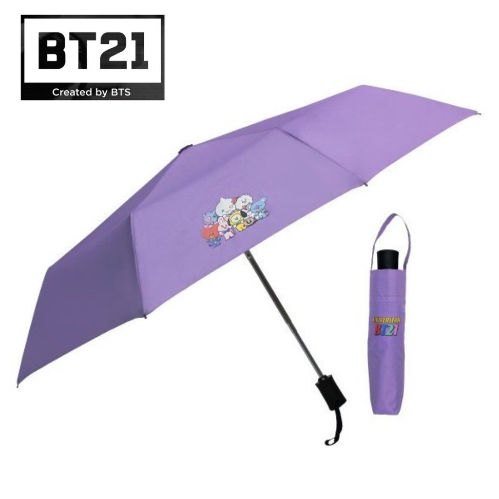 BT21│Vintage Group 3-Step 全自動傘 淺紫色 / 來自韓國首爾