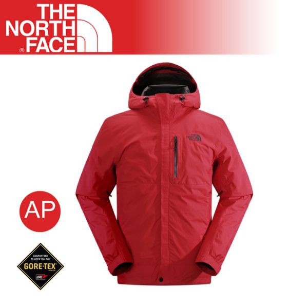 【The North Face 男 GORE-TEX防水外套《紅》】CAS2/防風夾克/保暖外套/防風大衣/悠遊山水
