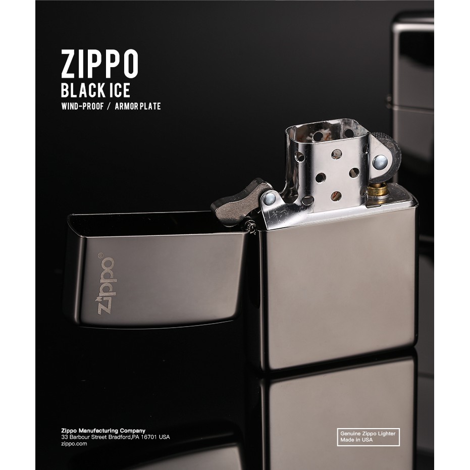 台灣現貨 Zippo 打火機150zl 黑冰標志煤油打火機zippo經典款造型打火機防風打火機生日禮物 蝦皮購物