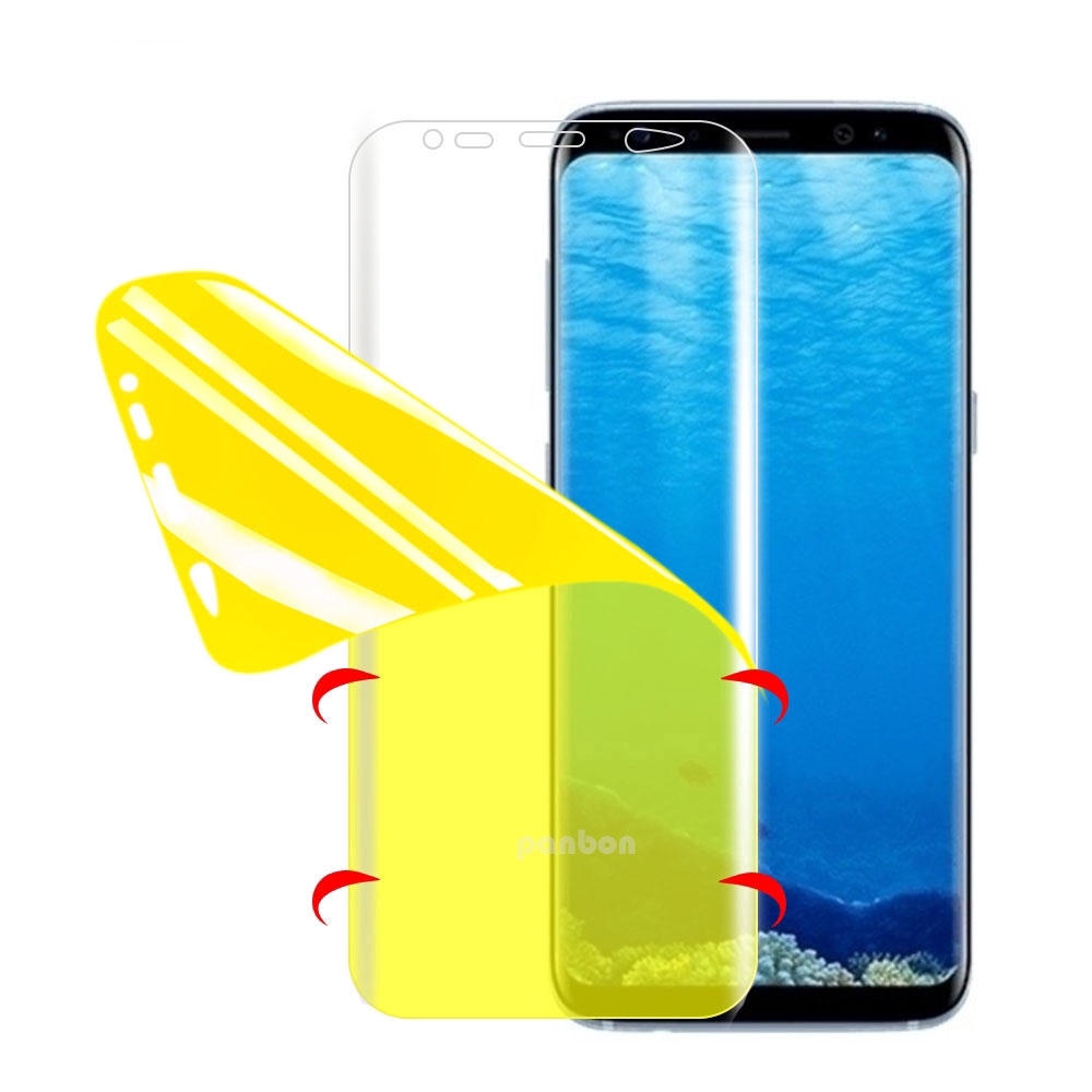 SAMSUNG 適用於三星 Galaxy S8 S9 S10 Plus S10e 屏幕保護膜的 7D 全覆蓋水凝膠保護膜
