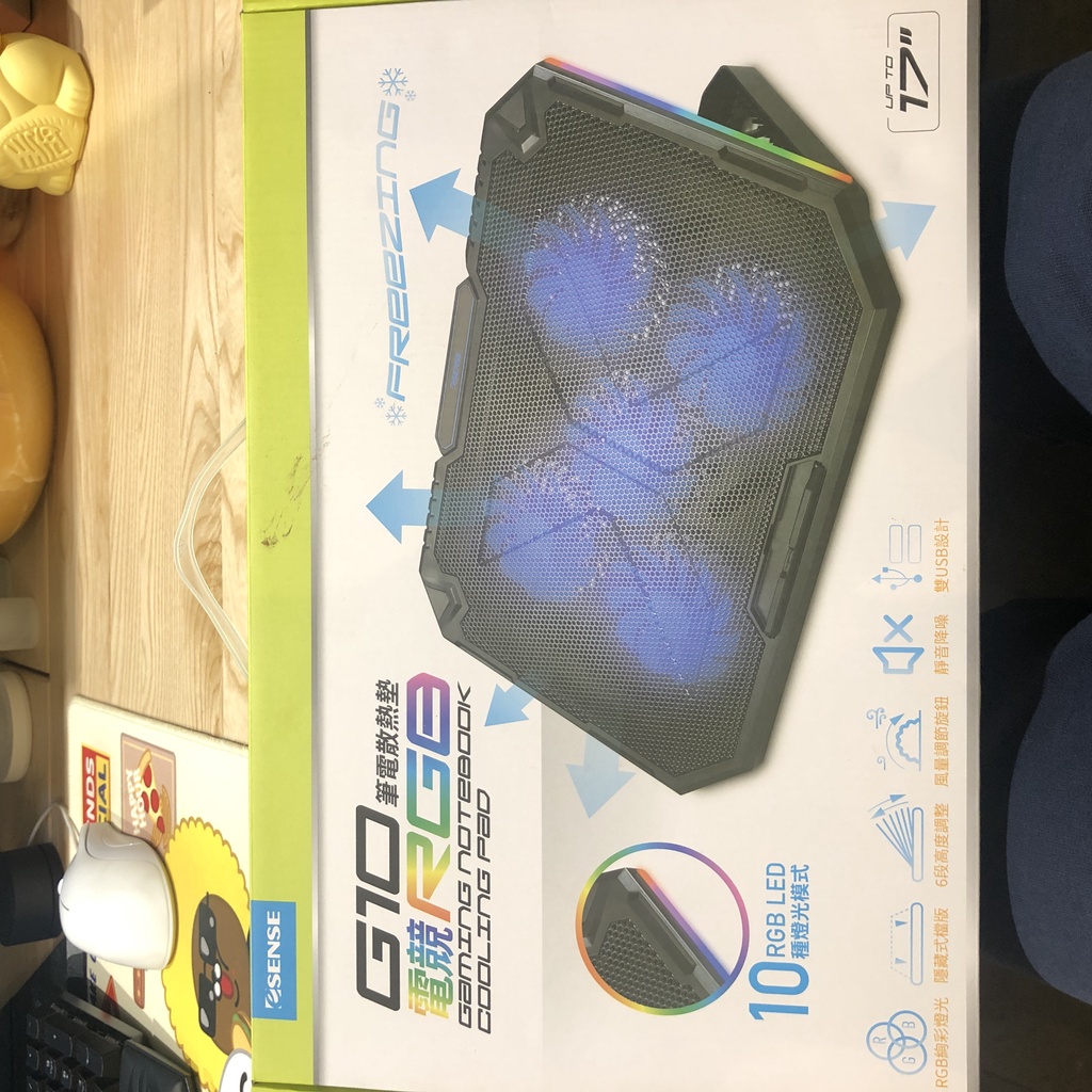 【自售商品】ESENSE 逸盛 G10 RGB 電競筆電散熱墊 22-WRG010BK 全新 現貨