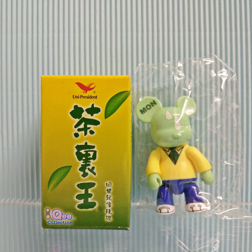 [ 小店 ] 超商公仔 統一 茶裏王Qee公仔 星期一 台灣綠茶 高約:6公分 材質:ABS K1