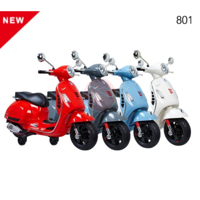 兒童電動車 偉士牌 Vespa GTS Super Sport 原廠授權 腳踏油門 音樂 燈光 皮椅座墊 輔助論 生日禮