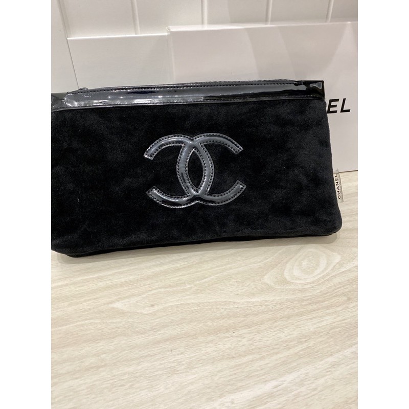 Chanel 絨布 化妝包 專櫃VIP贈品