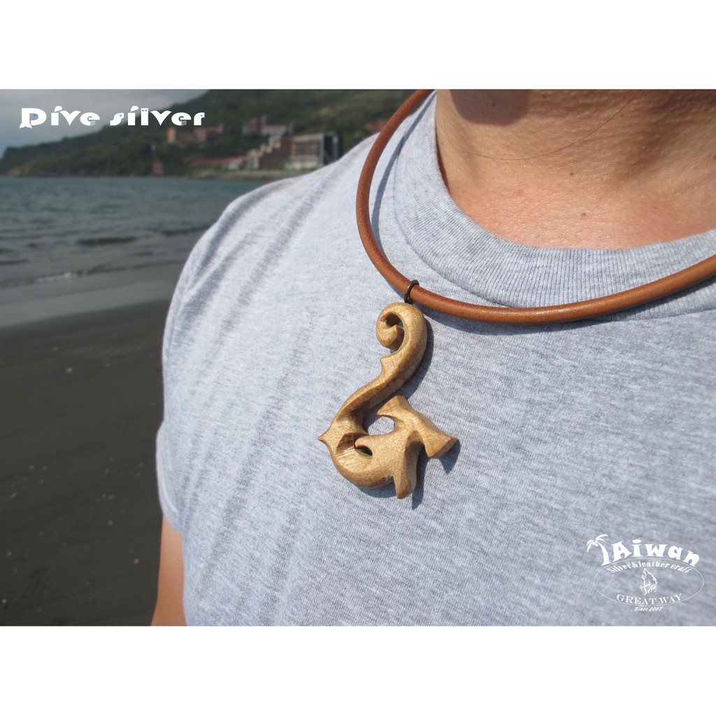 【Diving Wooden ocean 】手工海洋木頭項鍊--鎚頭鯊