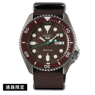 【SEIKO】5SPORTS 仿舊咖啡色波紋水鬼機械錶 SRPD85K1 4R36-07G0E 台灣公司貨SK022