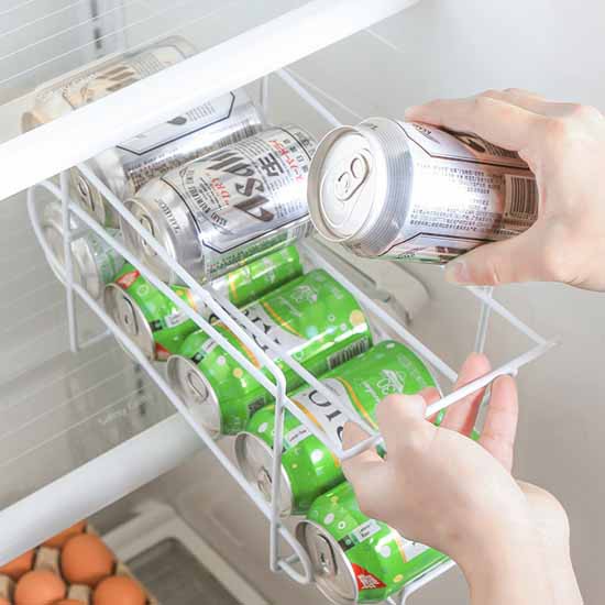 雙層易開罐整理架啤酒收納架冰箱收納架飲料架置物架收納架滾動整理架 Z006 1 168批發倉庫 蝦皮購物