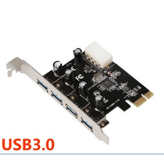【台灣當日發貨內附發票】【電子零件／後置USB擴充卡】後置四口USB3.0 PCI-E擴充卡 IDE電源 大4pin