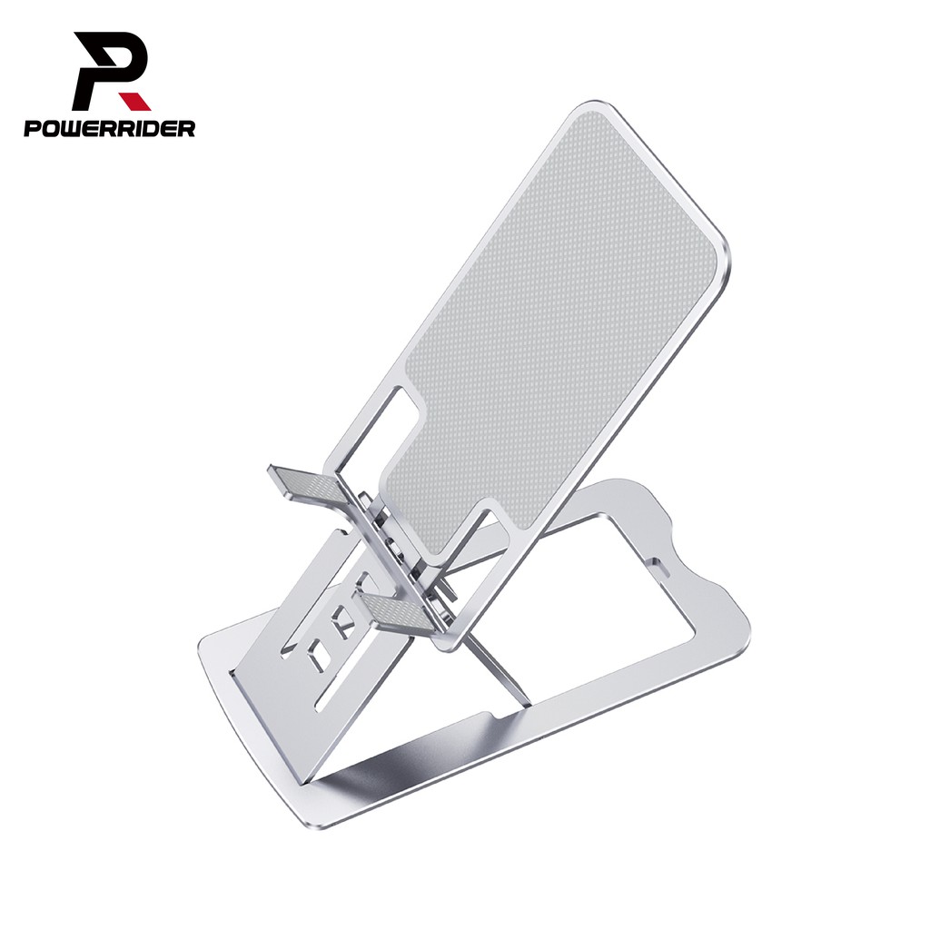 PowerRider PH301 纖薄折疊金屬桌面支架 手機支架 手機架 鋁合金 超薄【酷瘋】
