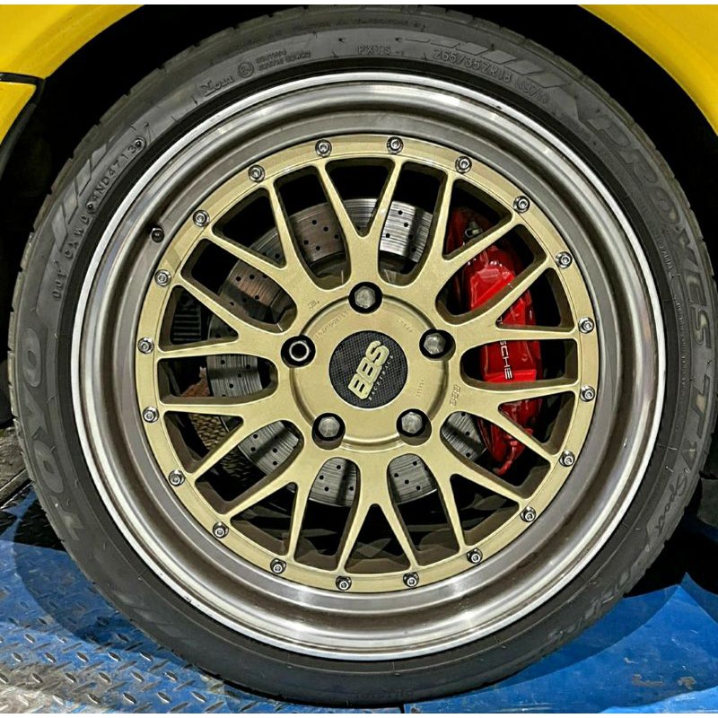 挖保 Porsche 保時捷 993 專用經典BBS LM2 18吋前後配鋁圈 胎有8成新 售128000