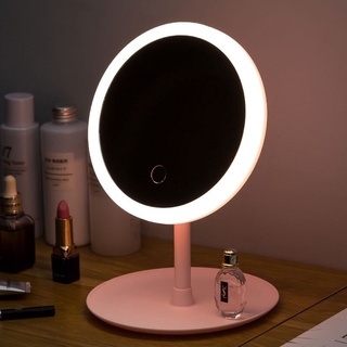 【現貨】可充電三色LED化妝鏡 台式桌面鏡 學生補光鏡 美妝宿舍鏡子 LED鏡子