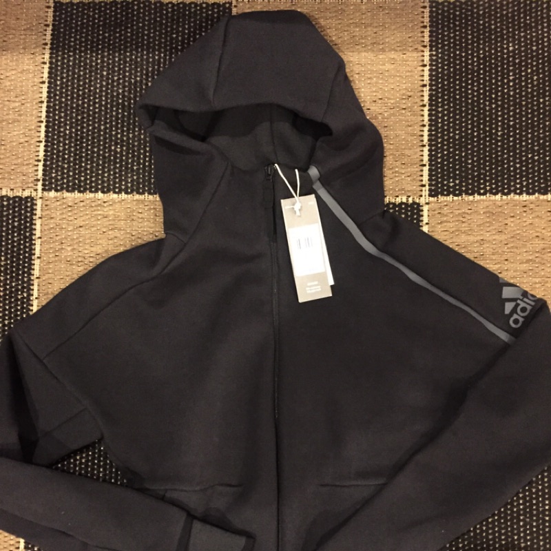 全新正品歐洲公司貨 adidas Z.N.E hoody S95345 黑色 女款 XS 太空棉 連帽外套