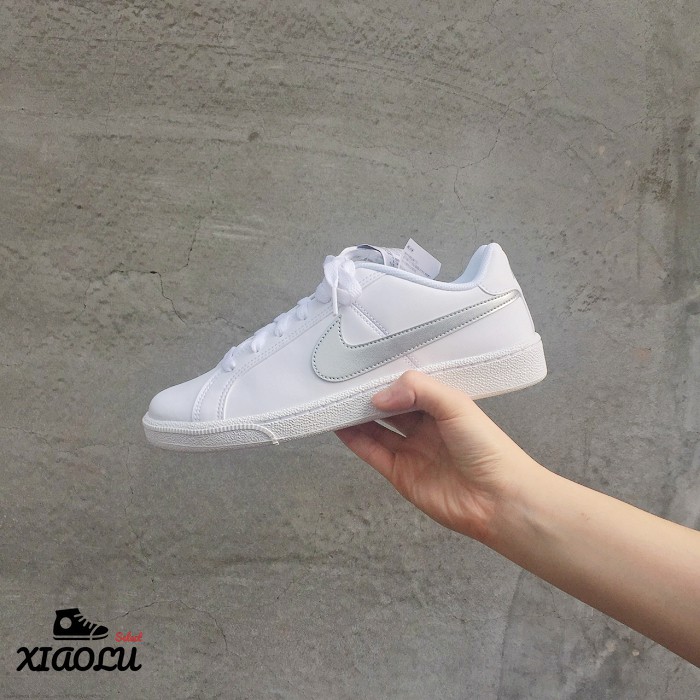 【XIAOLU】 NIKE WMNS COURT ROYALE SL 小白鞋 白底 皮革 銀勾 女 844896-100