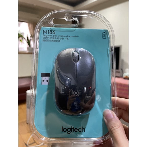 全新 Logitech 羅技 M186 無線滑鼠