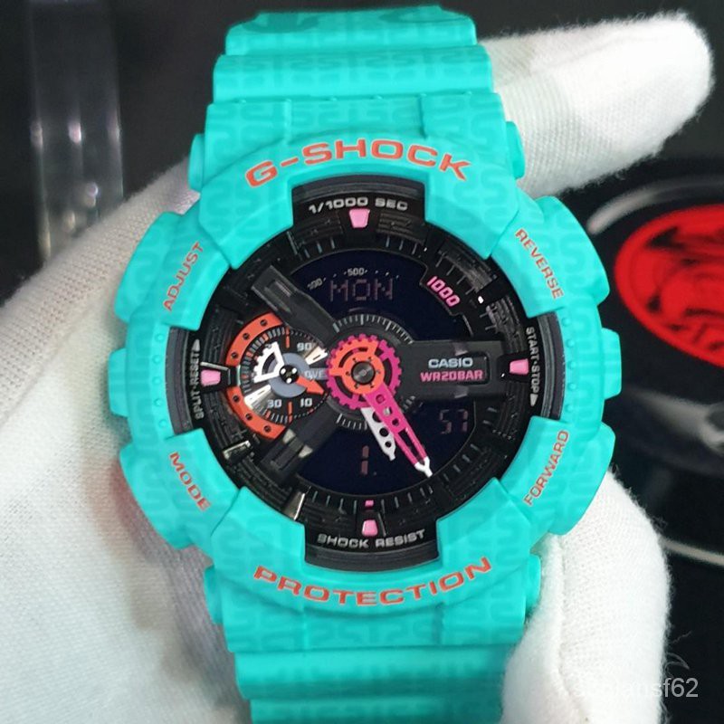 卡西歐g Shock五虎上將關羽限量聯名款青綠色手錶男ga 110sgg 3a 蝦皮購物