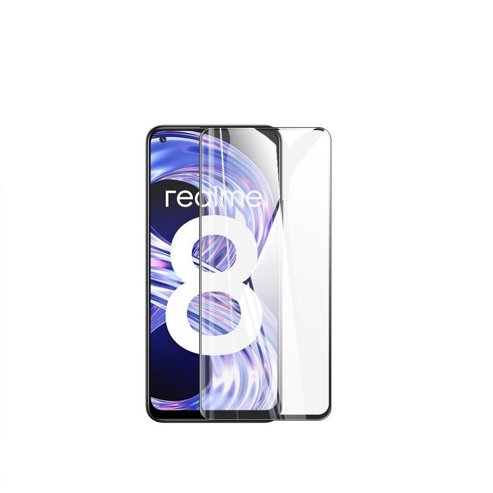 【滿膠2.5D】Realme 8 5G 6.5吋 RMX3241 亮面 滿版 全膠 鋼化玻璃 9H