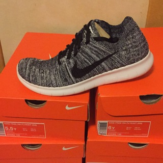 飛董 Nike free rn flyknit gs 編織 慢跑鞋 女鞋 灰 雪花 834362 100