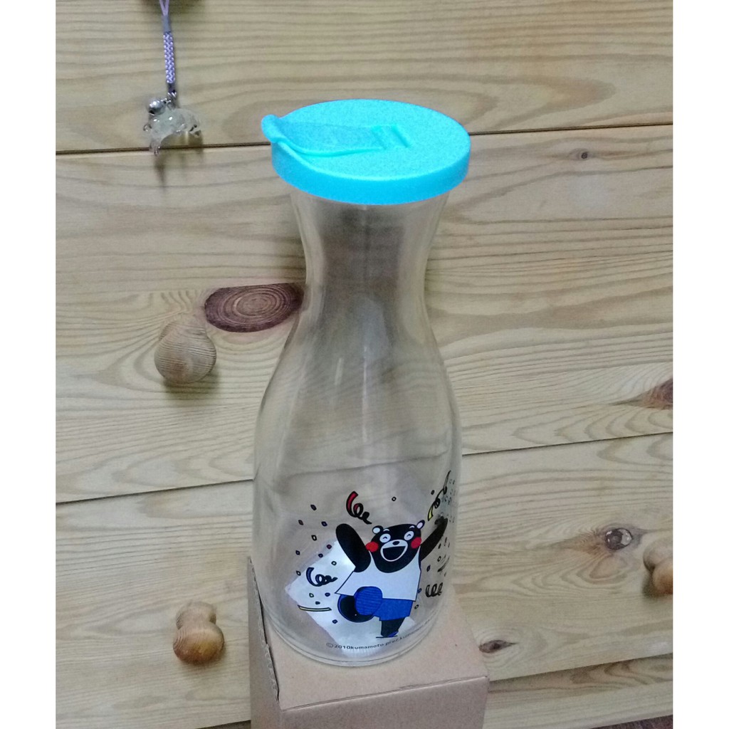全新KUMAMON熊本熊/冷水壺/玻璃冷水瓶/容量1000ml/只有一件