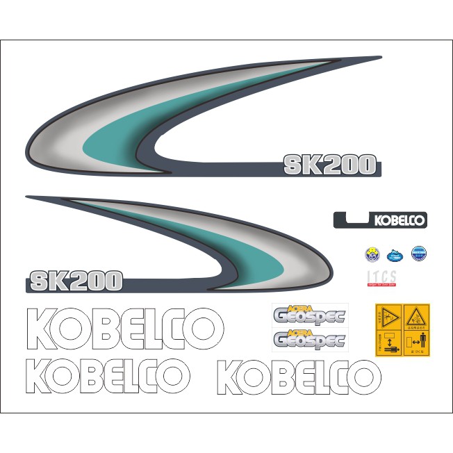 挖土機貼紙 KOBELCO SK200-8
