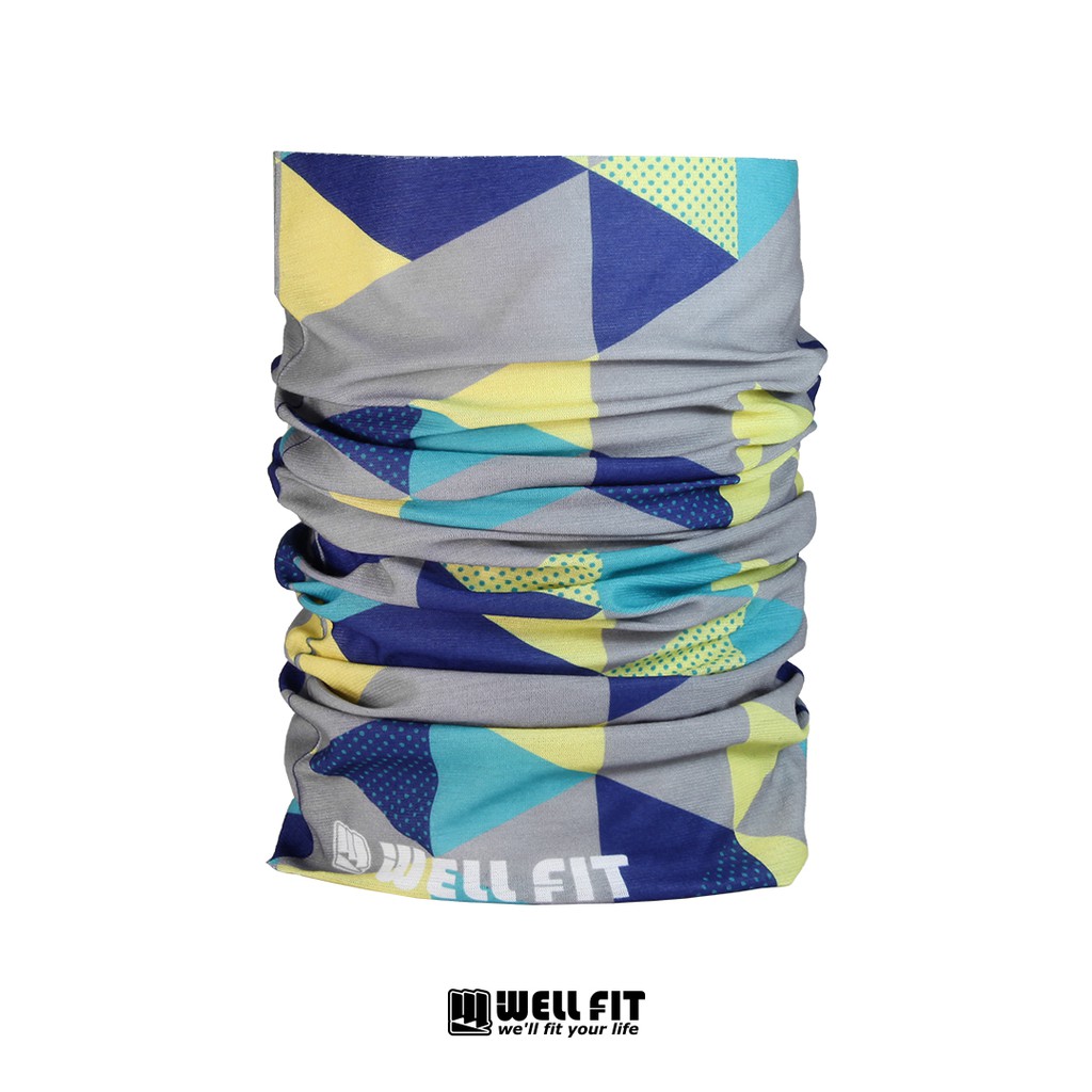 【威飛客WELL FIT】抗UV CUT15+MIT印花防曬魔術頭巾 - 四色 多功能涼感機能布 吸濕排汗 露營 台灣製