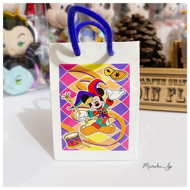 🉑️刷卡-日本東京迪士尼［稀有絕版］魔法米奇 城堡 米老鼠 小丑 紙袋 音樂盒［魔樂町JP日貨🎪］