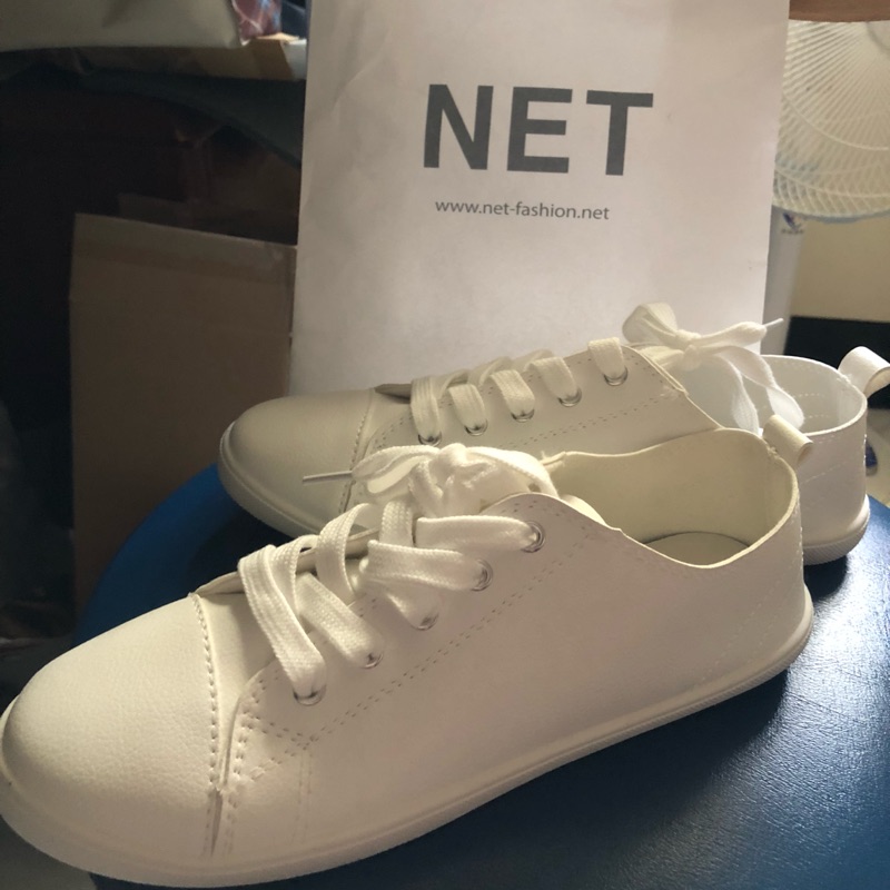 全新 Net百搭pu皮小白鞋 吊牌雖剪 會一併寄出 蝦皮購物