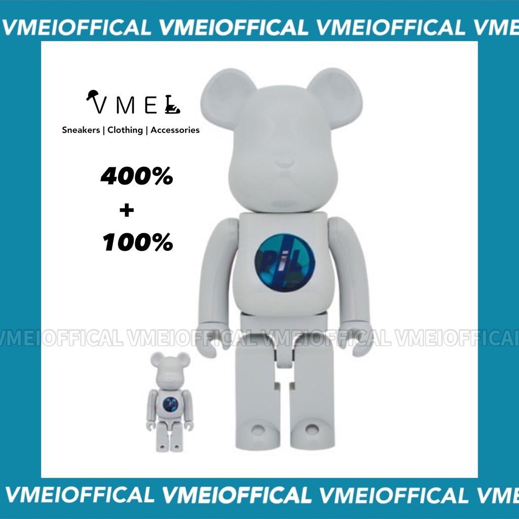 【VMEI】BE@RBRICK PiL CHROME 電鍍 電鍍白 藥丸 400% + 100% 全新現貨 庫柏力克熊