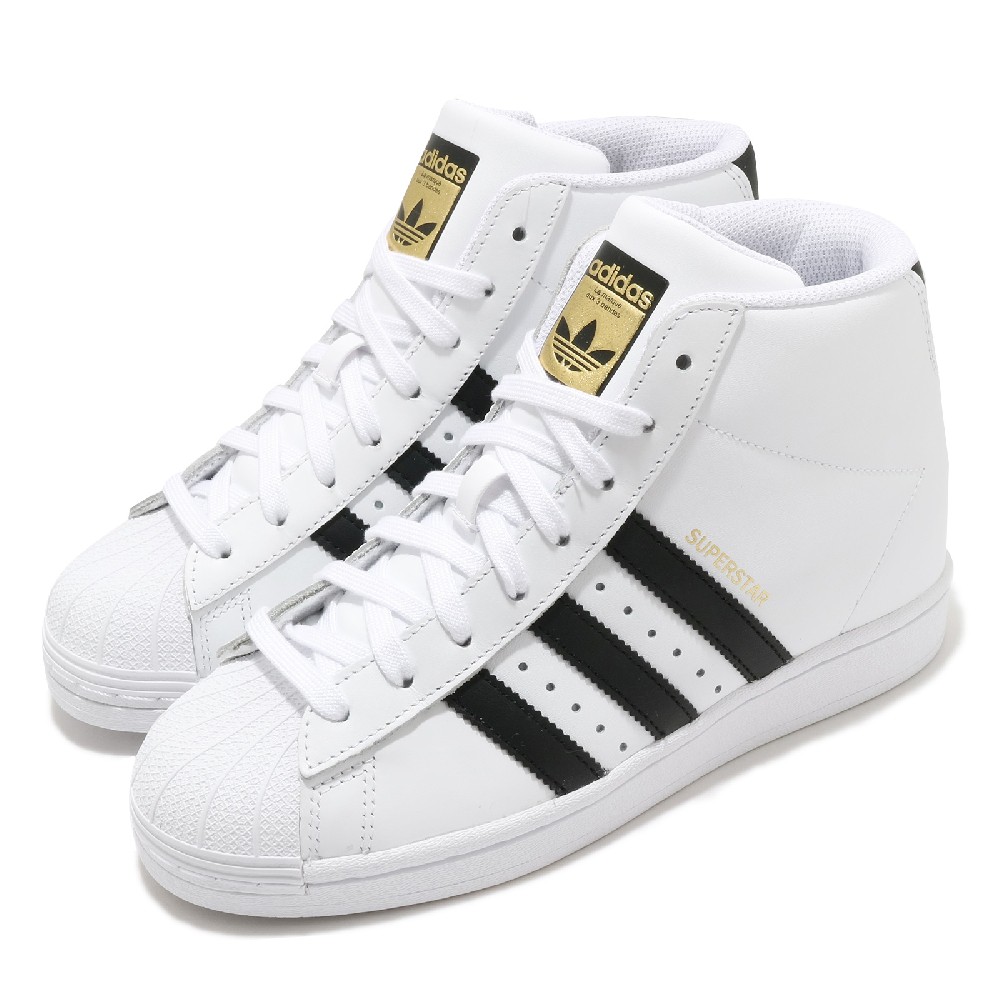 =CodE= ADIDAS ORIGINALS SUPERSTAR UP W 皮革內增高楔型鞋(白黑) FW0118 女