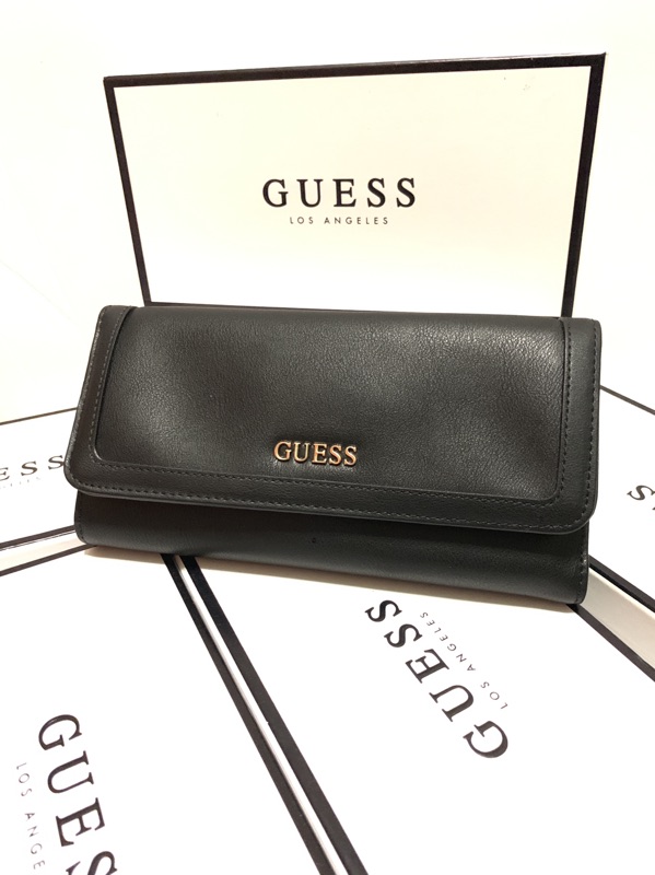 （Y&amp;S fashion)在台現貨🇺🇸guess 經典Logo仿皮長夾 限量優惠 現貨