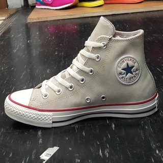 Converse Chuck Taylor All Star 皮革 高筒 米白色 白色 紅邊 防水 耐髒 144764C