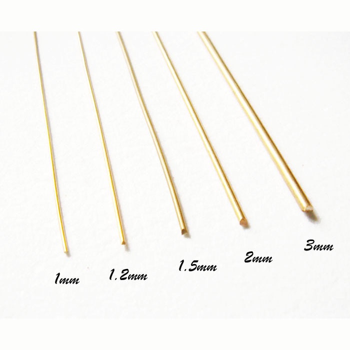 弘萬吉模型 黃銅棒 銅支 銅條 改造 打椿 1.0 / 1.5 / 2.0 / 2.5 mm  (20CM長