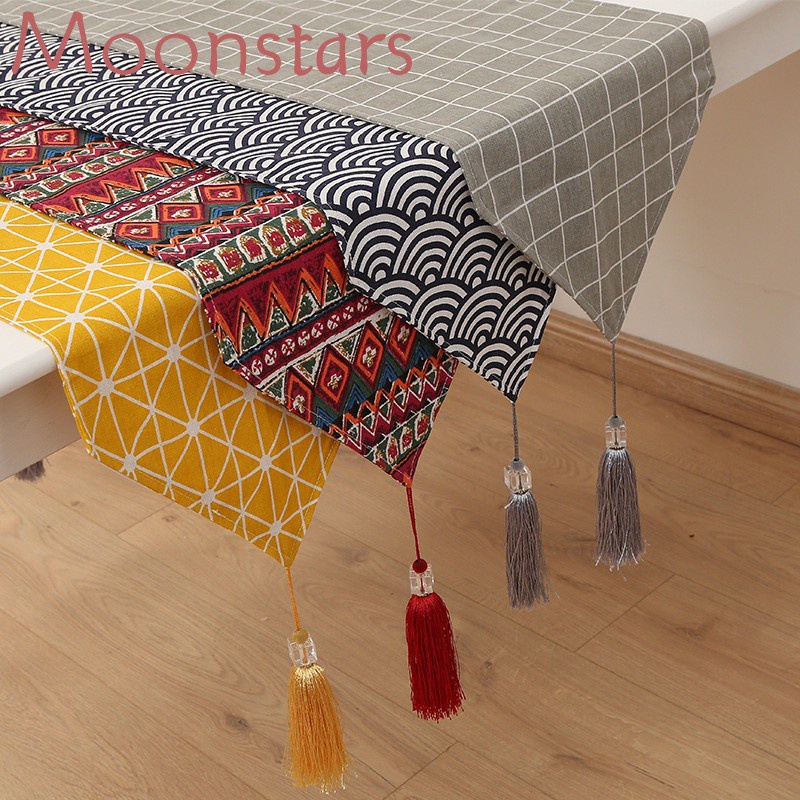 Moonstars 北歐風格的棉麻桌布現代簡約 4 6 8 8 咖啡桌, 茶几, 電視, 餐櫃 桌旗