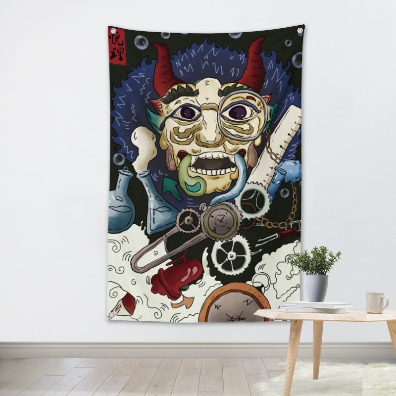 日式浮世繪紋身刺青掛布掛旗居酒屋工作室墻飾般若壁紙背景海報 簡約生活 蝦皮購物