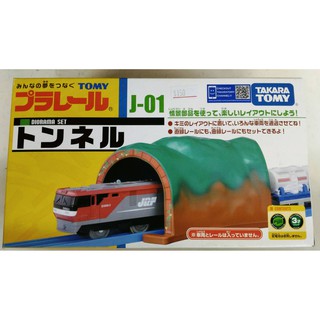 變形金剛~日本 TAKARA TOMY PLARAIL 鐵道王國 火車組裝軌道 山洞 隧道 J-01