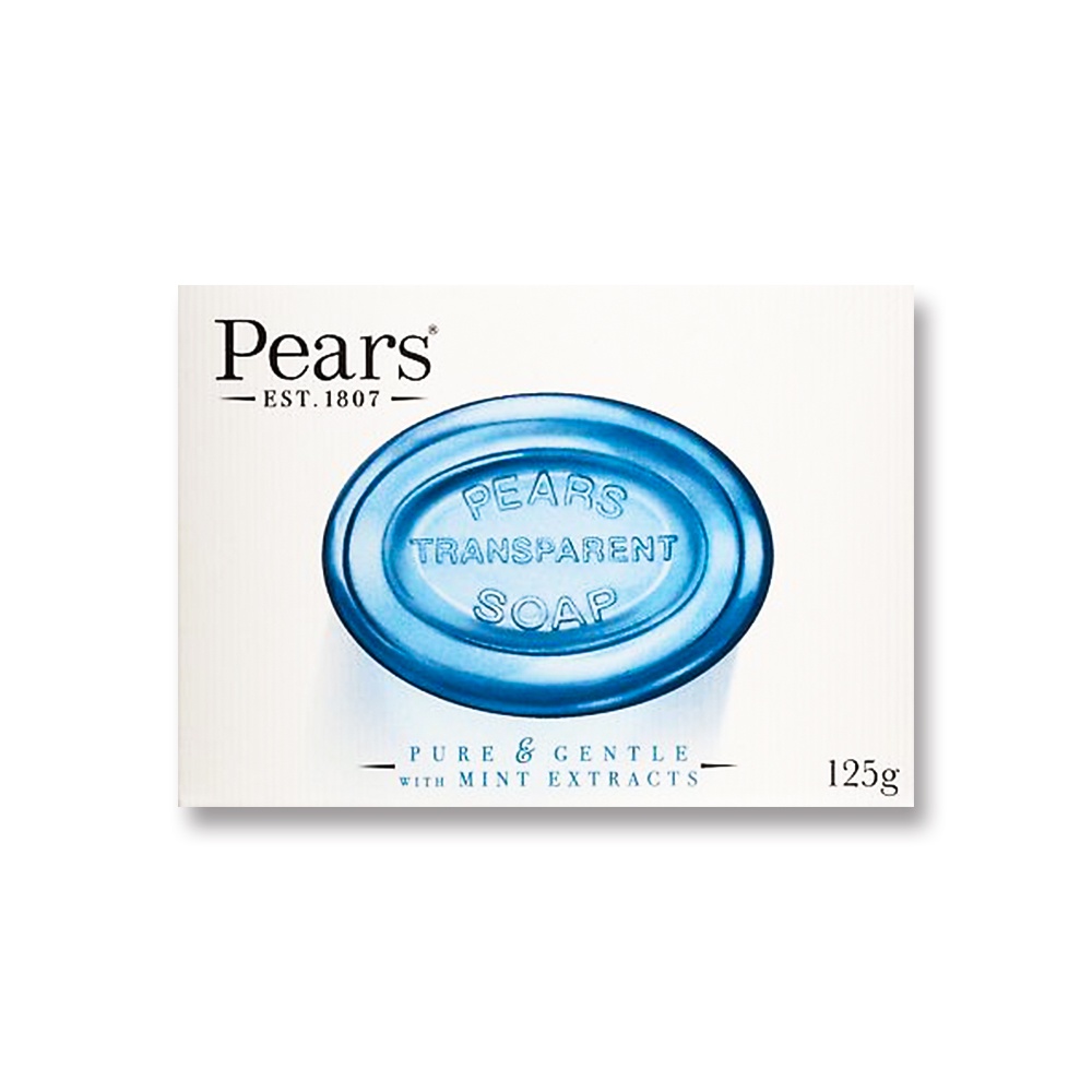 ★Pears 梨牌 保濕甘油香皂-沁涼(125g)藍